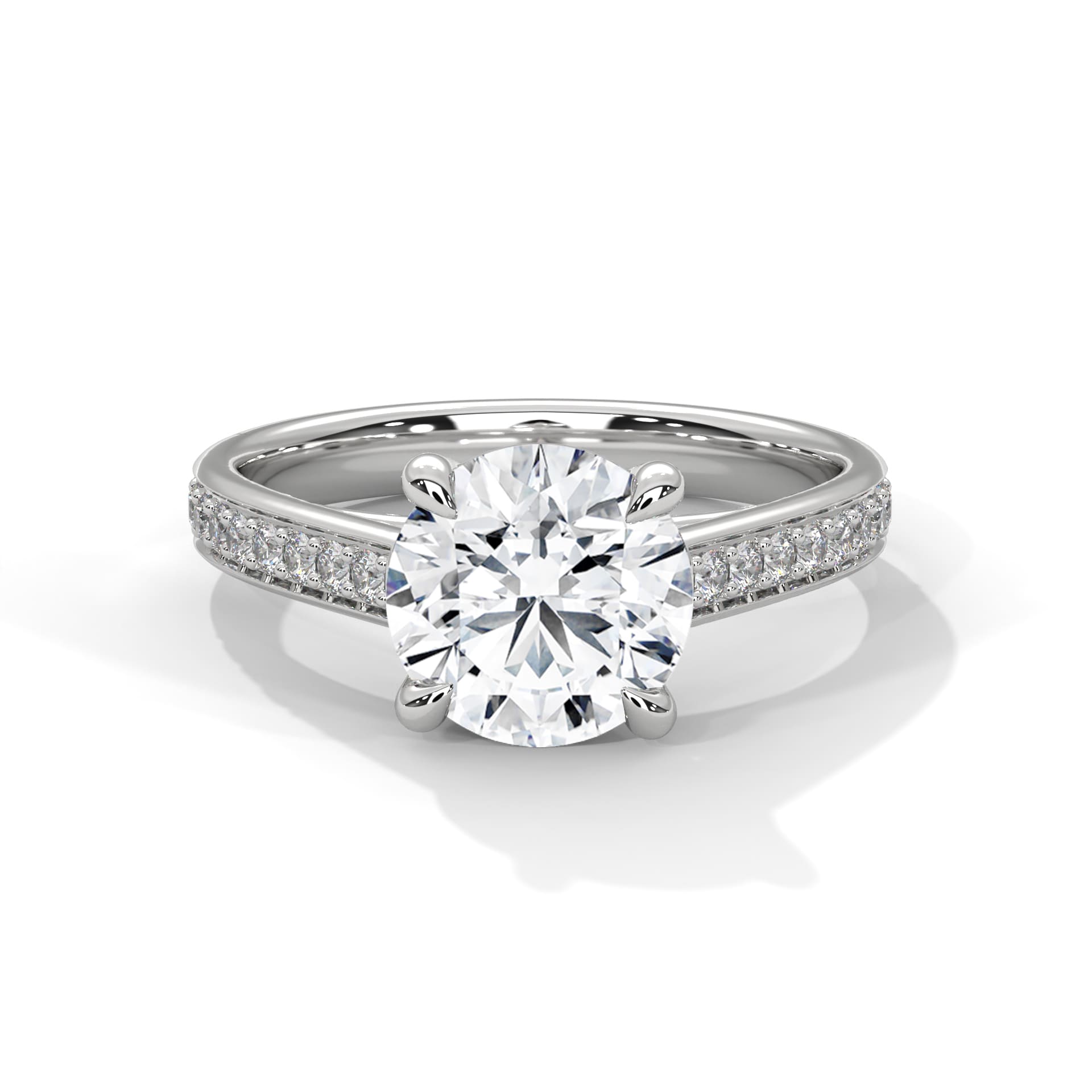 Round diamond solitaire ring