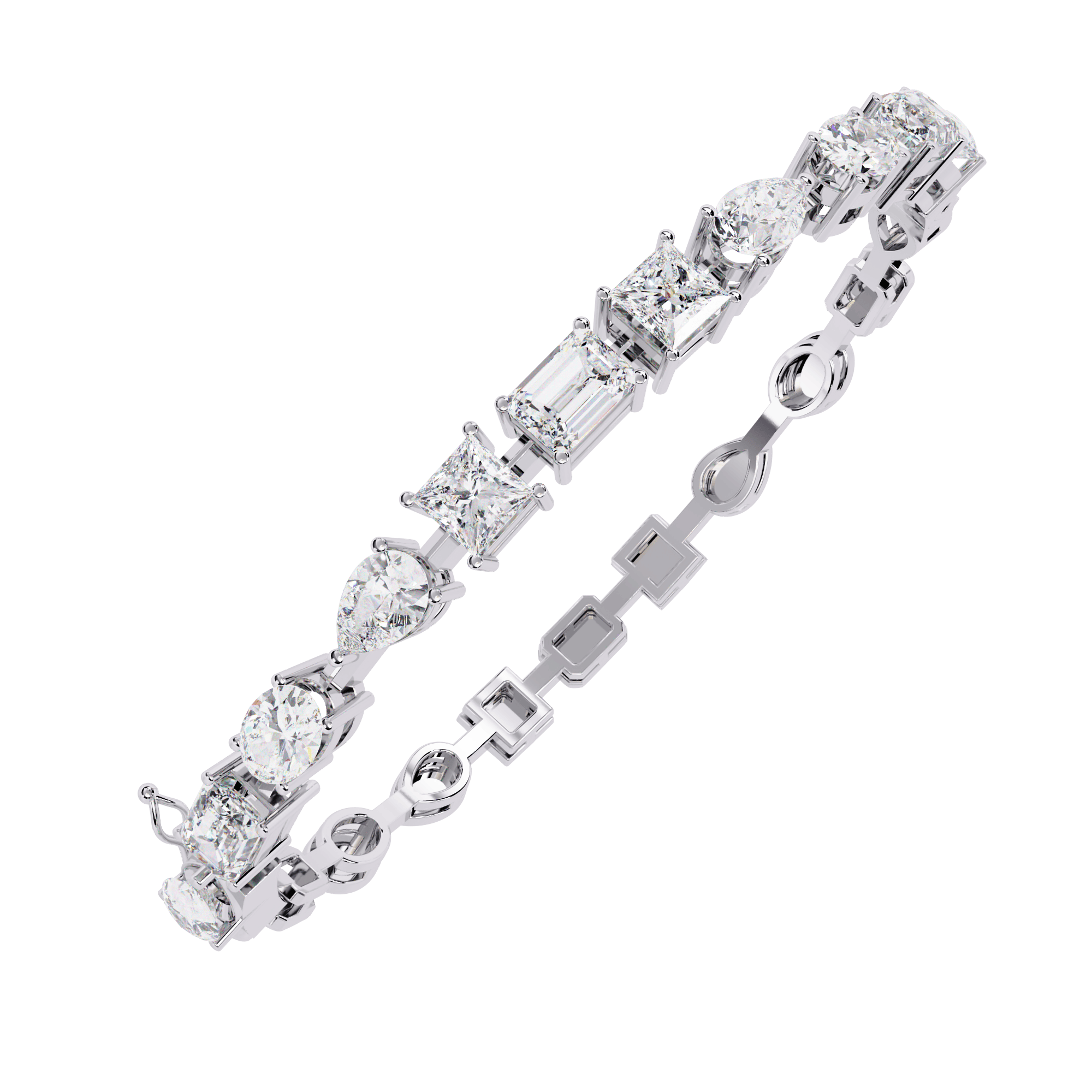 Brilliant cut diamond bracelet