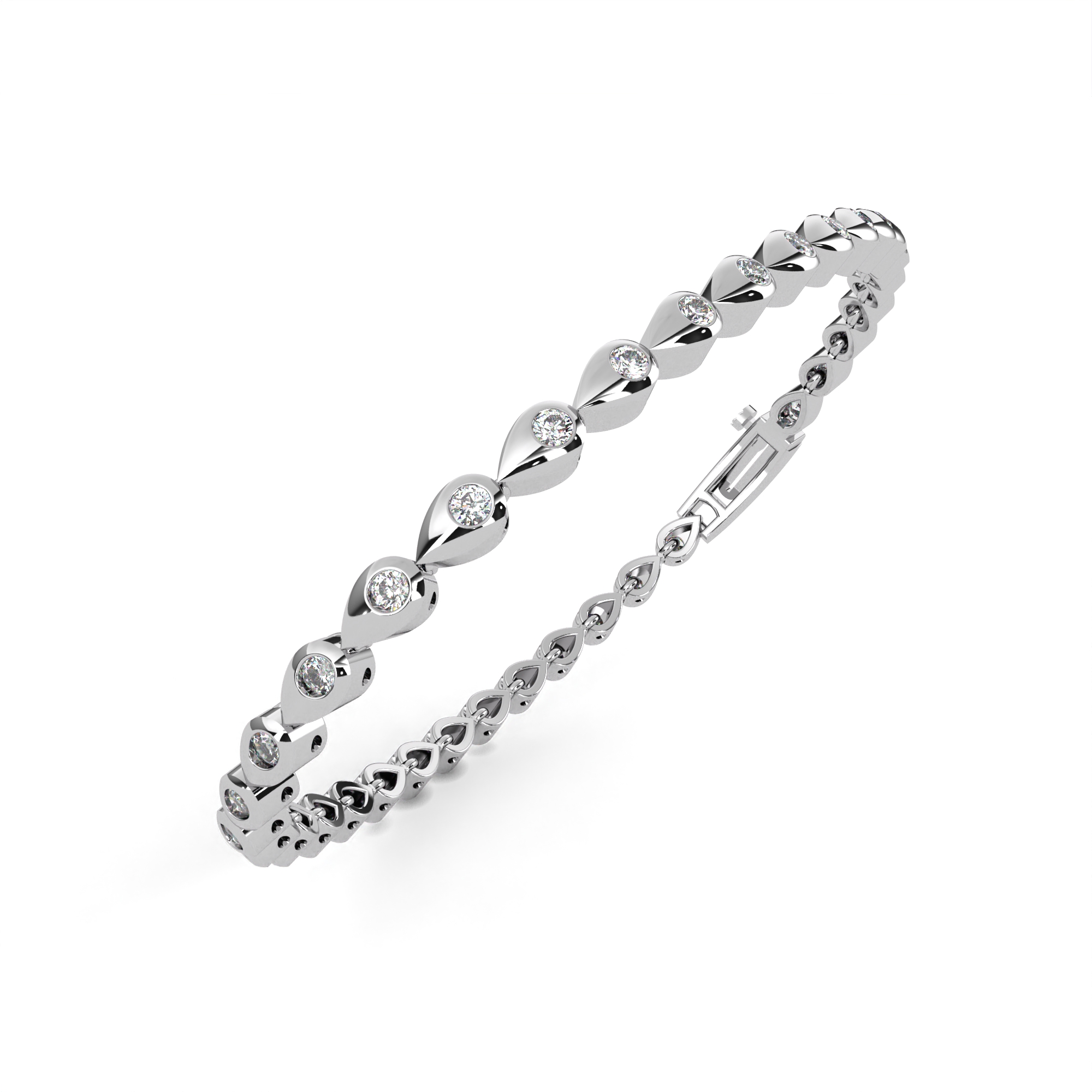 Brilliant round cut bracelet