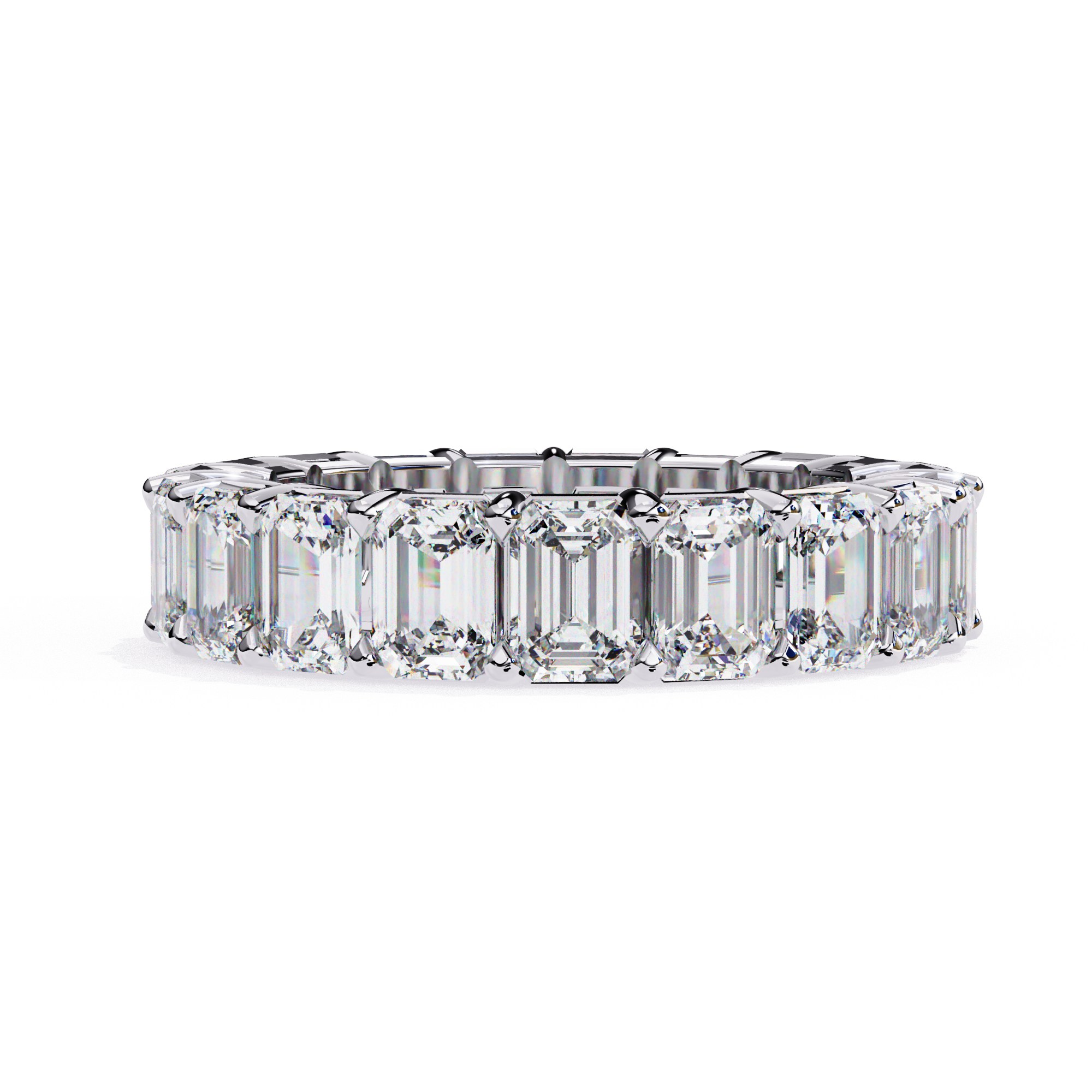 Emerald-Cut Eternity Band