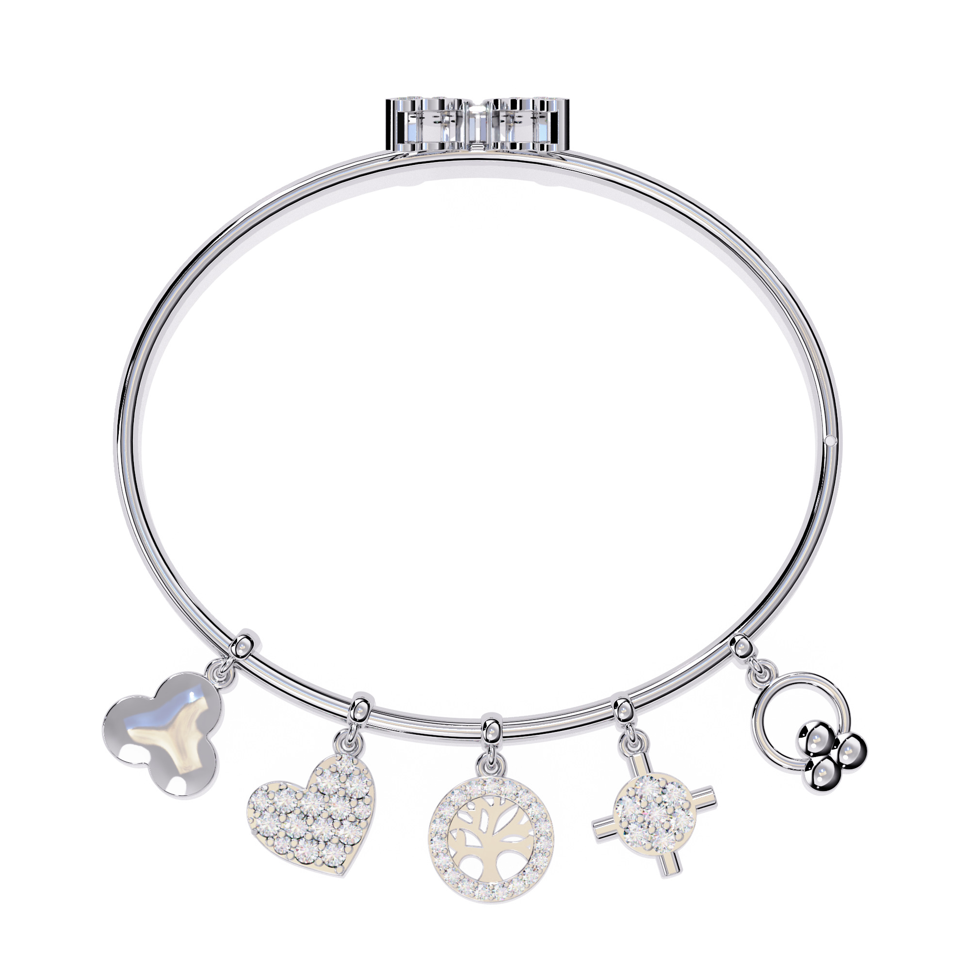 Elegant Sterling Charm Bracelet