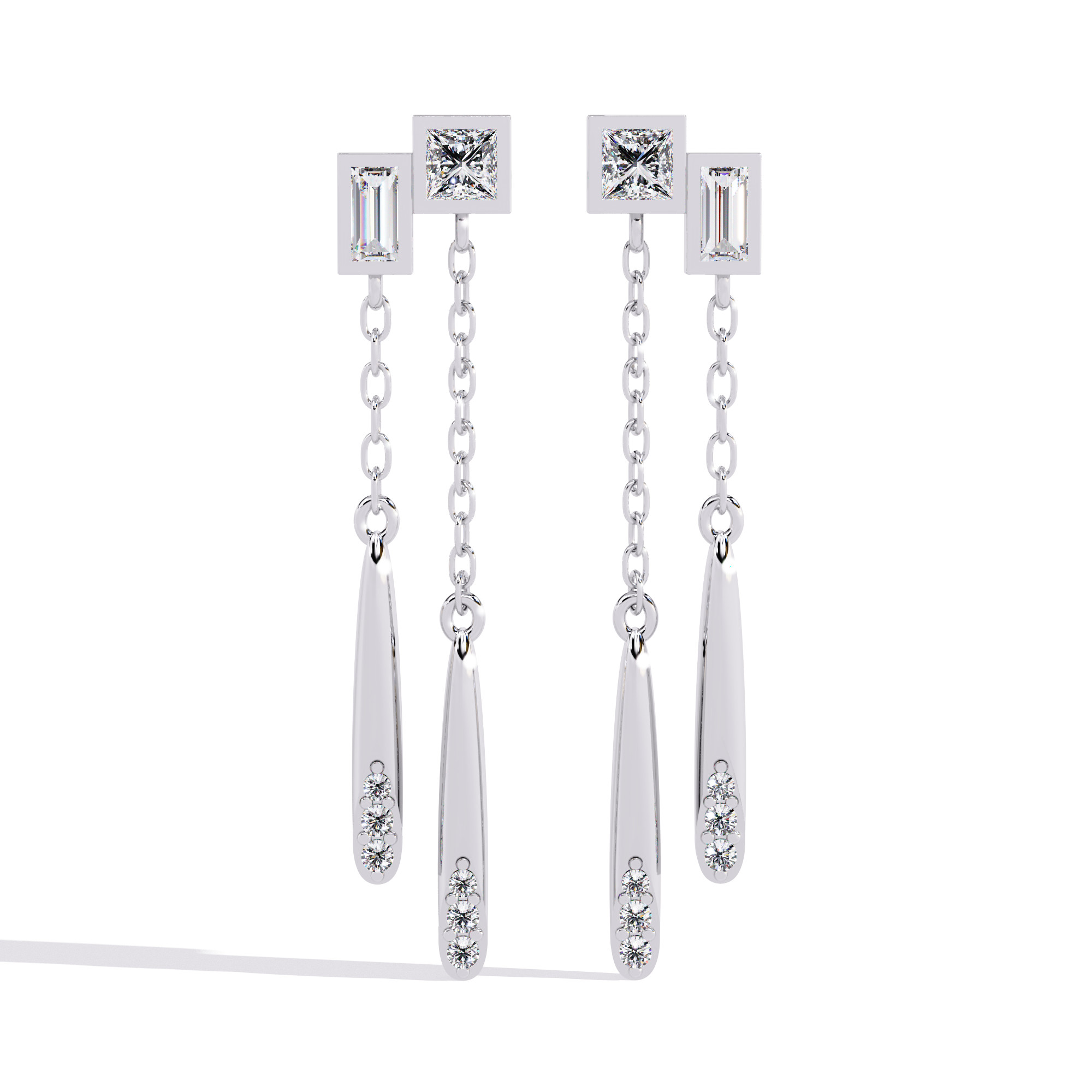 Glamour drop Diamond Earrings