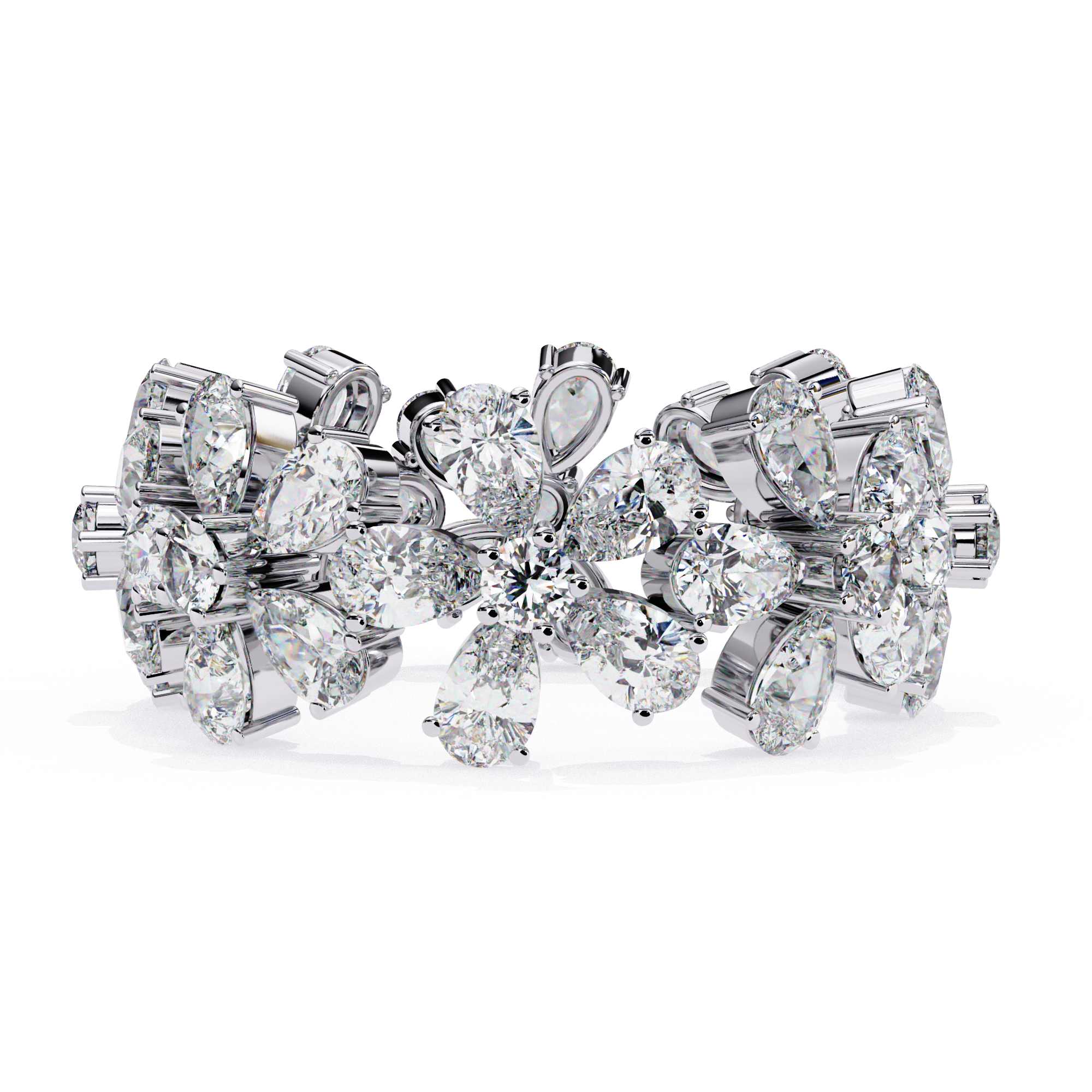 Floral Diamond Glow Ring