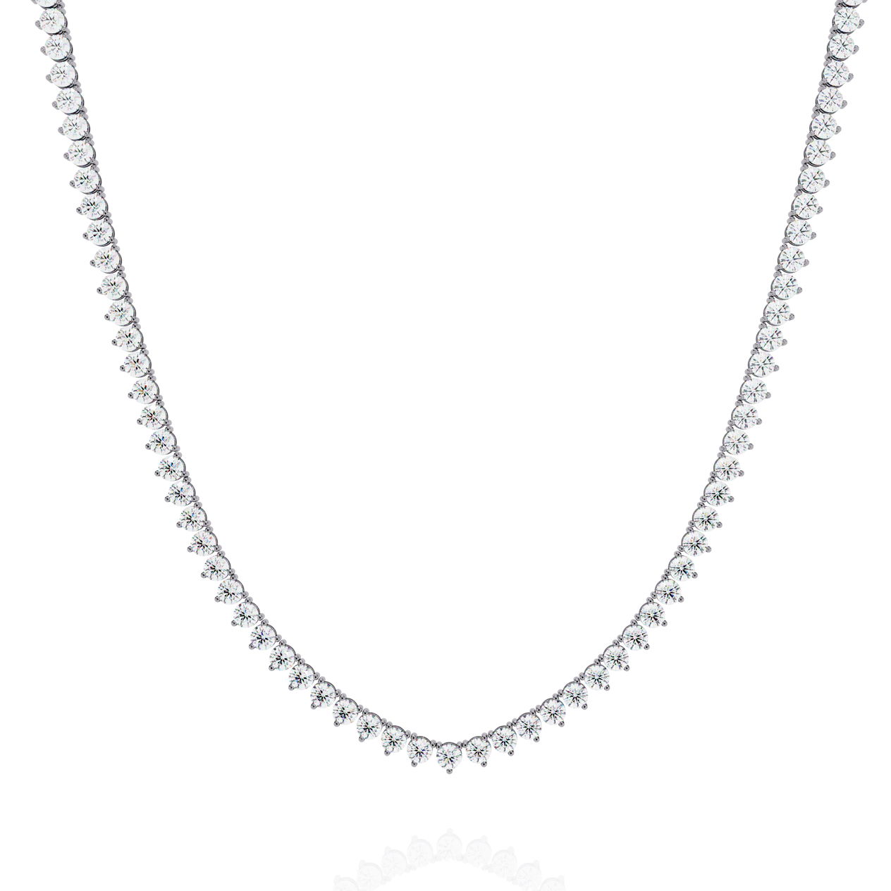 Tennis Brillant cut Necklace 
